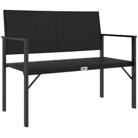 vidaXL Gartenbank 2-Sitzer 110 x 60 x 85 cm Schwarz