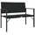 vidaXL Gartenbank 2-Sitzer 110 x 60 x 85 cm Schwarz