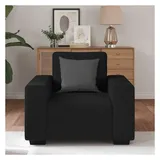 vidaXL Sessel 52,8 x 82 x 77,9 cm Schwarz