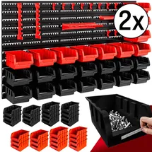 DEUBA Wandregal mit Stapelboxen und Werkzeughalter Werkstattregal Werkzeuglochwand