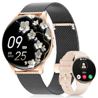 DREMAC 2026 Smartwatch Damen mit Telefonfunktion/IP68 Wasserdicht, 1,43'' Amoled Touchscreen Fitnessuhr mit 120+ Sportmodi/Schrittzähler,Herzfrequenz/SpO2/Schlaf, Sportuhr Damen für Android iOS