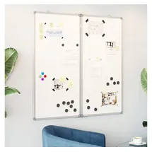 vidaXL Magnetisches Whiteboard Klappbar 100 x 100 cm Weiß
