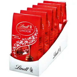 Lindt Lindor Milch Beutel 100 g, 6er Pack