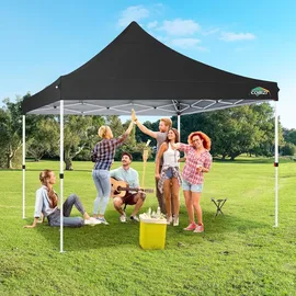 luxuskollektion Faltpavillon 3 x 3 m inkl. Seitenteile Schwarz