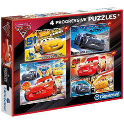 Clementoni® Steckpuzzle Clementoni Puzzle Set - Cars The Movie (20, 60, 80, 180 Teile), Puzzleteile rot