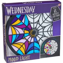 Lansay Wednesday – Glasmaler-Lampe – originalgetreue Reproduktion Buntglasfenster für Mittwoch und Nest – 4 Leuchtmodi – Blinklicht – ab 8 Jahren – funktioniert mit Batterien oder USB