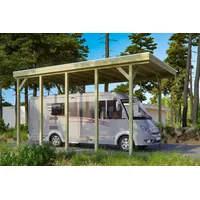 SKANHOLZ Friesland Caravan 3,97 x 7,08 m imprägniert inkl. Alu-Dachplatten