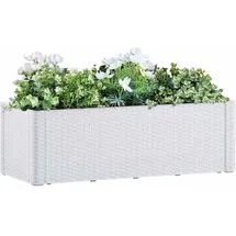 furnicato Garten-Hochbeet 100 x 43 x 33 cm Weiß