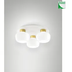 Fabas Luce LED Deckenleuchte KINO, 3-flammig, 36W, 3000K, 3900lm, IP20, dimmbar, weiß FAB-3767-65-102