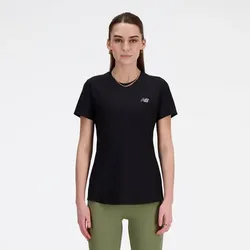 NEW BALANCE Damen T-Shirt Jacquard Slim T-Shirt, BLACK  (WT41281BK), XS