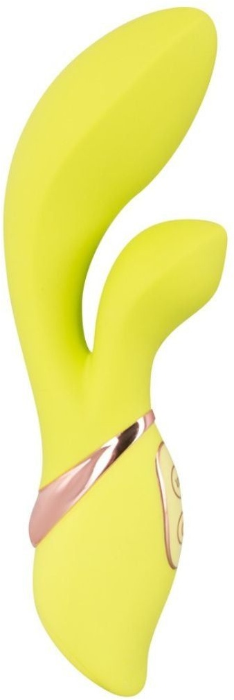 Trendiger Rabbitvibrator für G-Punkt und die Klitoris | Anatomisch geformt Jülie Vibrator 1 St gelb