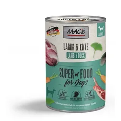 Hochwertiges Nassfutter Mac's Hund Lamm & Ente