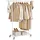 Songmics Rollgarderobe weiß Metall 92,0 - 132,0 x 160,0 cm