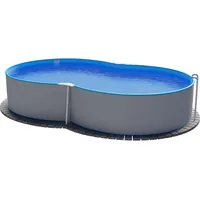 Planet Pool Stahlwandpool achtform 470x300x120 cm, Stahl 0,4 mm