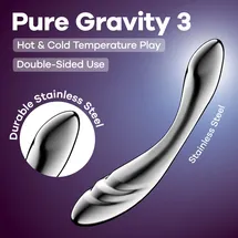 Satisfyer ‘Pure Gravity 3, Stahldildo - silber