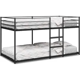 vidaXL Etagenbett ohne Matratze 90 x 200 cm Stahl schwarz