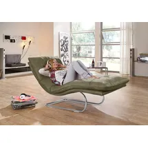 W.Schillig Relaxliege Daily Dreams Leder 75 x 91 x 170 cm Grün