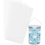 25 Stück laternenzuschnitte transparentpapier für laternen rohlinge rund 22 x 51 cm Transparentpapier zum Basteln individuellen Laternen Laternenzuschnitte zum Pauspapier, Architektenpapier Weiß 93g