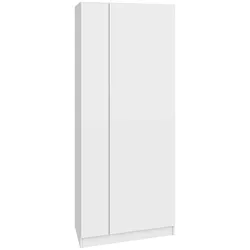 Aktenschrank BORCHARDT MÖBEL "Vaasa", weiß (weiß matt), B:76cm H:185cm T:35cm, Spanplatte, Schränke, moderner Mehrzweckschrank mit Push-to-Open-Funktion
