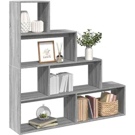vidaXL Bücherregal 4 Stufen 143,5 x 29 x 143,5 cm Grau