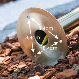 hofstein Außenleuchte Edelstahl 44 cm E27 ohne Leuchtmittel silber