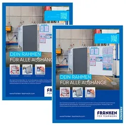 FRANKEN Magnetrahmen selbstklebend PRO blau A3, 2 St.