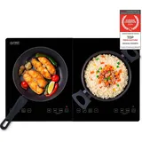 tzs-first-austria TZS First Austria Induktionskochplatte, doppelt, Timer, Kindersicherung, 3500W, Induktionskochfeld, Doppelt Kochfeld, Touch-Display, Top... | schwarz,