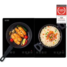 tzs-first-austria TZS First Austria Induktionskochplatte, doppelt, Timer, Kindersicherung, 3500W, Induktionskochfeld, Doppelt Kochfeld, Touch-Display, Top... | schwarz,