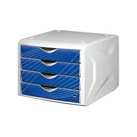 Helit Schubladenbox Chameleon 4-tlg. blau