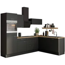 OPTIFIT Winkelküche L-Form 270 cm anthrazit matt