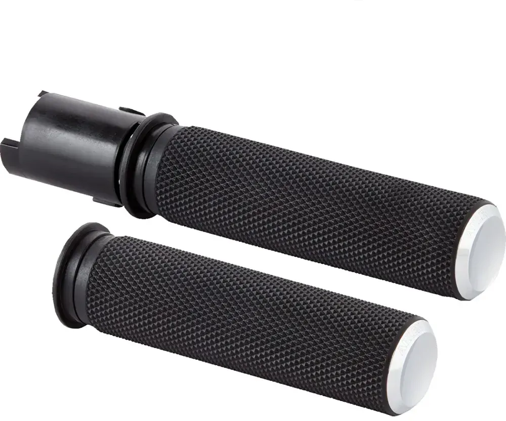 Arlen Ness Knurled Tbw Griffe - Chrome - One Size