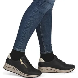 Rieker Keilsneaker Damen goldfarben/schwarz 41