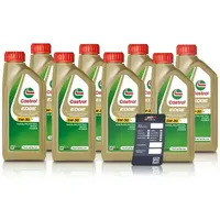 Castrol 8x 1 L EDGE 5W-30 M + Ölwechsel-Anhänger [Hersteller-Nr. 15F6DA]