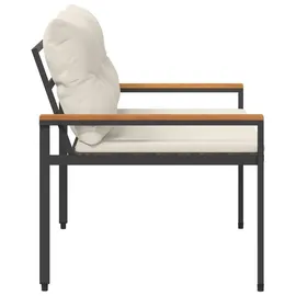 vidaXL Bank Outdoor 2-Seater 116 x 67,5 x 72 cm Cremeweiß
