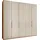 Wiemann Drehtürenschrank Monaco 246,3 x 216 x 58 cm Beige/Braun