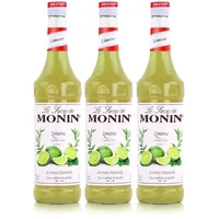 Monin Sirup Limone 700ml - Cocktails Milchshakes Kaffeesirup (3er Pack)