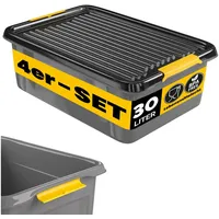 Monzana MONZANA® Aufbewahrungsbox mit Deckel 40kg belastbar Kunststoff BPA