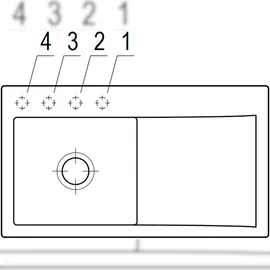 Villeroy & Boch Subway Style 50 links graphite + Handbetätigung