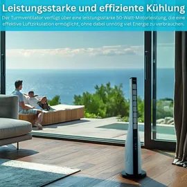 Echos Eco-121 90 cm Turmventilator Weiß
