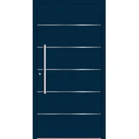 SCHÜCO ADS 75.SI Haustür Aluminium "LINOLA" Stahlblau RAL 5011 innen öffnend DIN links