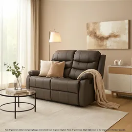 Mendler 2er Kinosessel HWC-O62, Relaxsessel Fernsehsessel mit Armlehne, Liegefunktion Kunstleder ~ grau