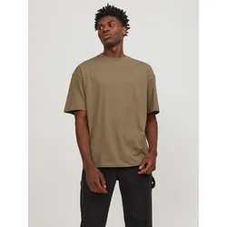 Oversize-Shirt »JJEBRADLEY Oversize T-Shirt mit klassischem Rundhalsausschnitt«, unifarben, oversize, Rundhals, Jersey, pflegeleicht, Gr. M, bungee cord, , 54190328-M
