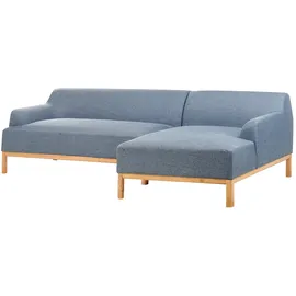Beliani Ecksofa Blau 3-Sitzer linksseitig