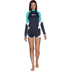 Rash Guard Loose Fit (2017) - Lang - Damen - Aqua - Gr: L #