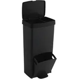 well home mobiliario & decoración Mülleimer 70 l Schwarz