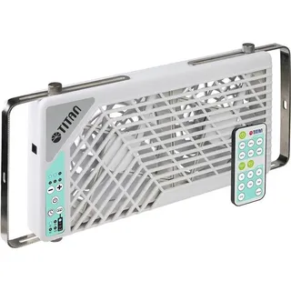 Titan TTC-SC21/V3.0+ Fenster-Doppellüfter 2x140mm mit Fernbedienung, für Wohnmobil (140 mm, 1 x), PC Lüfter