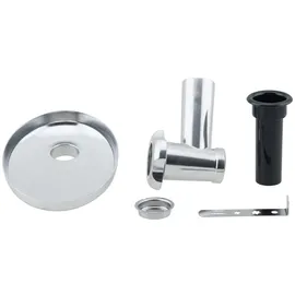 h.koenig AC8 Zubehör KM80 Küchenmaschine / Fleischwolf / 3 Lochscheiben / Reibe mit 3 Einsätzen / Wurstfüller / Cookie-Set / silber