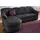 DOMO collection "Flores Schlafsofa, B/T/H: 233/142/86 cm, L-Form", schwarz, B:231cm H:84cm T:142cm, Kunstleder SOFTLUX / Struktur ( 90% Polyester, 10% Polyacryl );NaturLEDER (echtes Rindsleder) in Sitz und Rücken.
