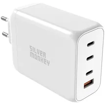 Silver Monkey Sma154 200W Gan-Ladegert 3Xusb-C Pd Usb-A Qc 3.0 - Wei - Weiß