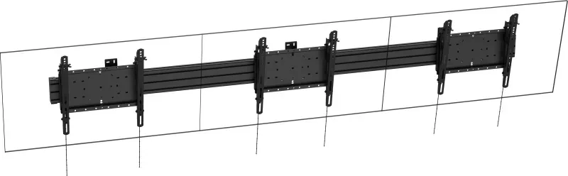 Vision VFM-MNU/L3X43 - Menuboard Wandhalterung 3 x 40-43 Zoll Landscape - bis 40...